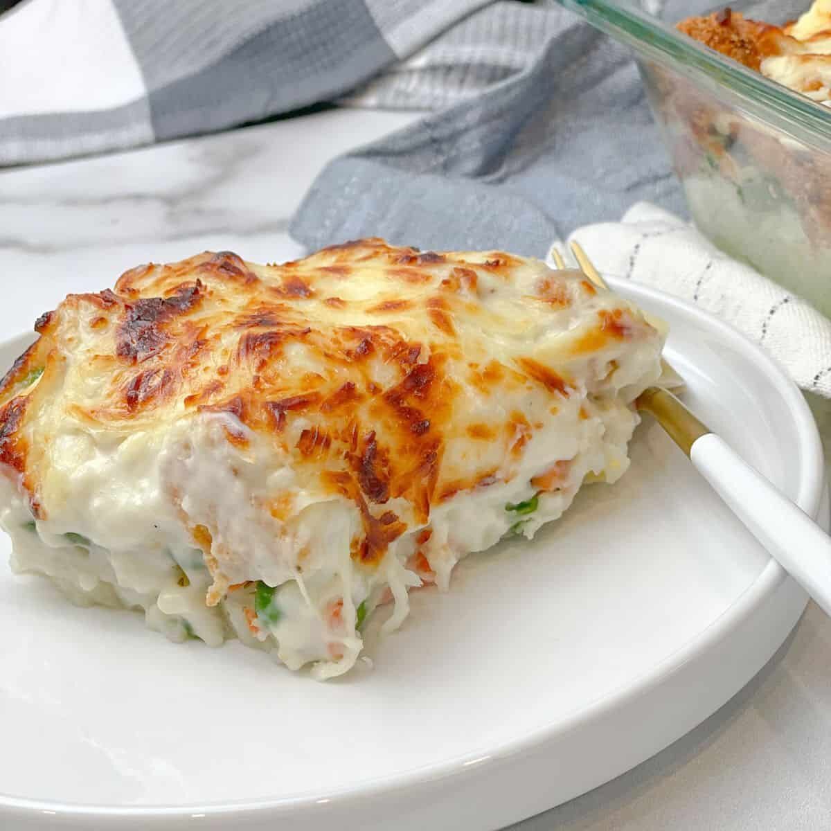 TasteGreatFoodie Chicken and Potato Béchamel Bake Main Dish