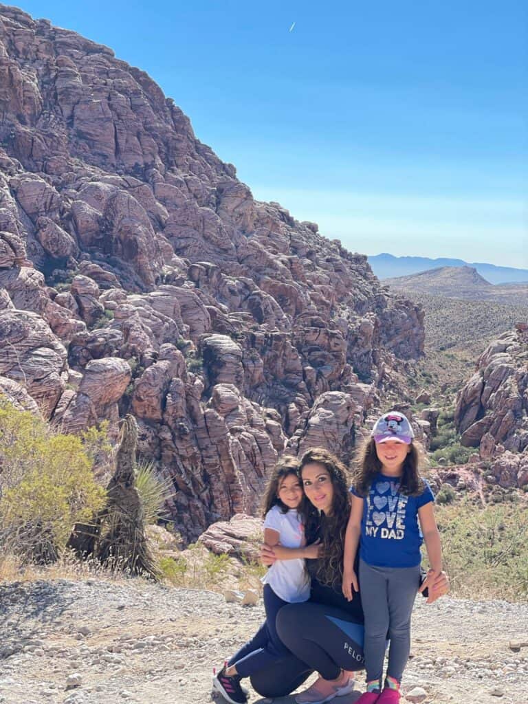 My family and I family road trip to Red Rock Canyon in Las Vegas 