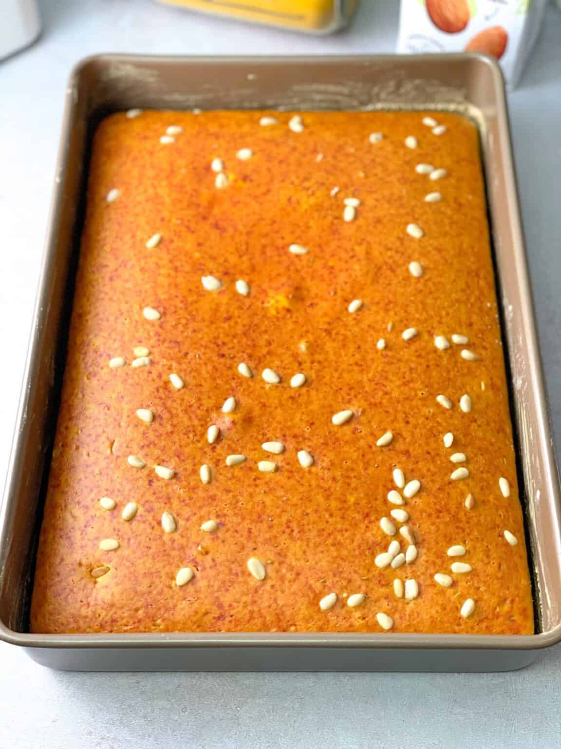 TasteGreatFoodie Lebanese Sfouf (Turmeric Cake) Desserts