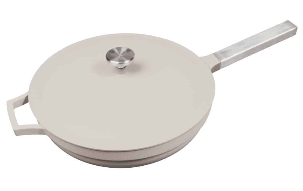 The Pan by Perco in white with its lid closed