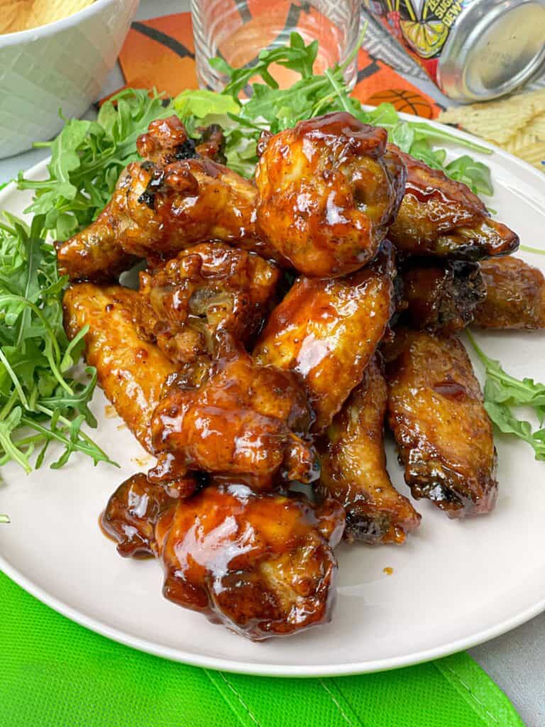 This Crispy Air-Fried BBQ Chicken Wings recipe introduces well seasoned Air-fried crispy chicken wings smothered in loads of thick homemade barbeque sauce. 