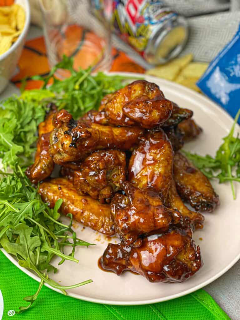 This Crispy Air-Fried BBQ Chicken Wings recipe introduces well seasoned Air-fried crispy chicken wings smothered in loads of thick homemade barbeque sauce. 