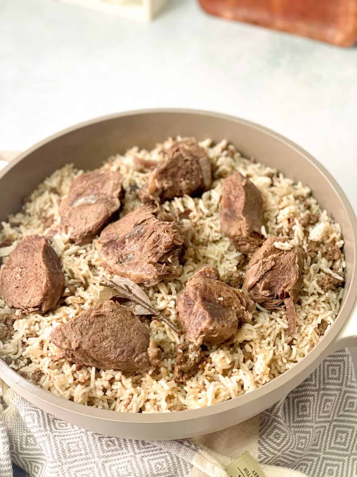 TasteGreatFoodie - Mansaf (Lebanese Rice with Meat) - Main Dish
