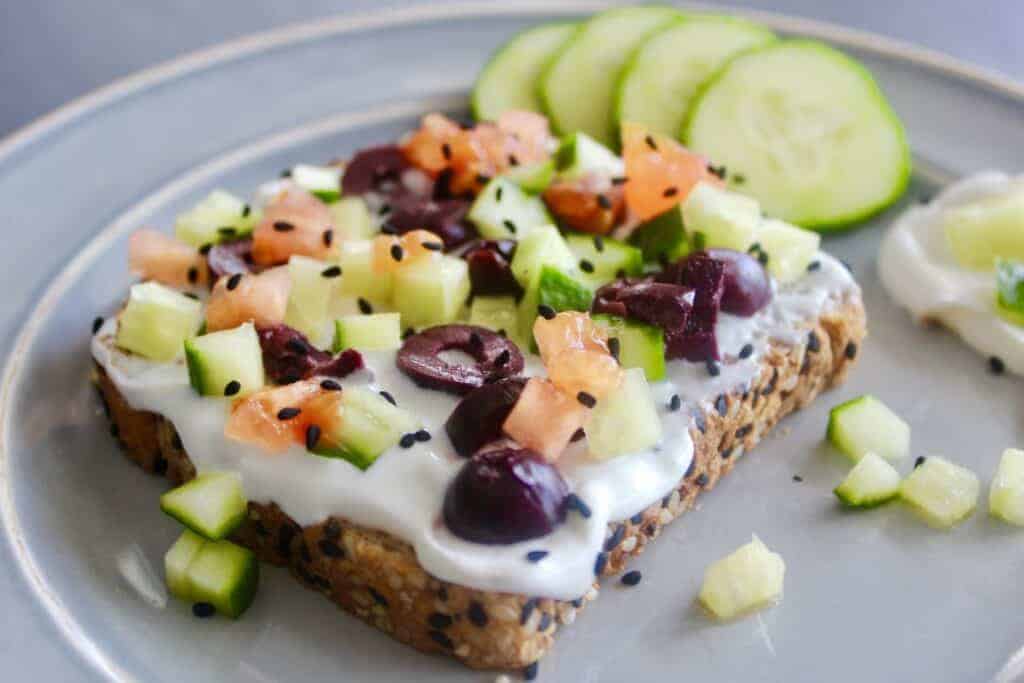 4th of July recipes include labneh sandwich with olive and veggies