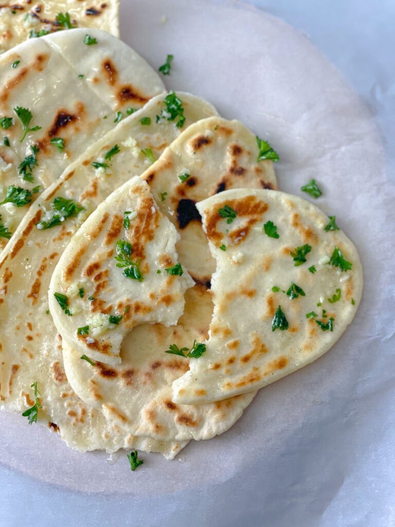 gluten free naan bread made with only 5 ingredients
