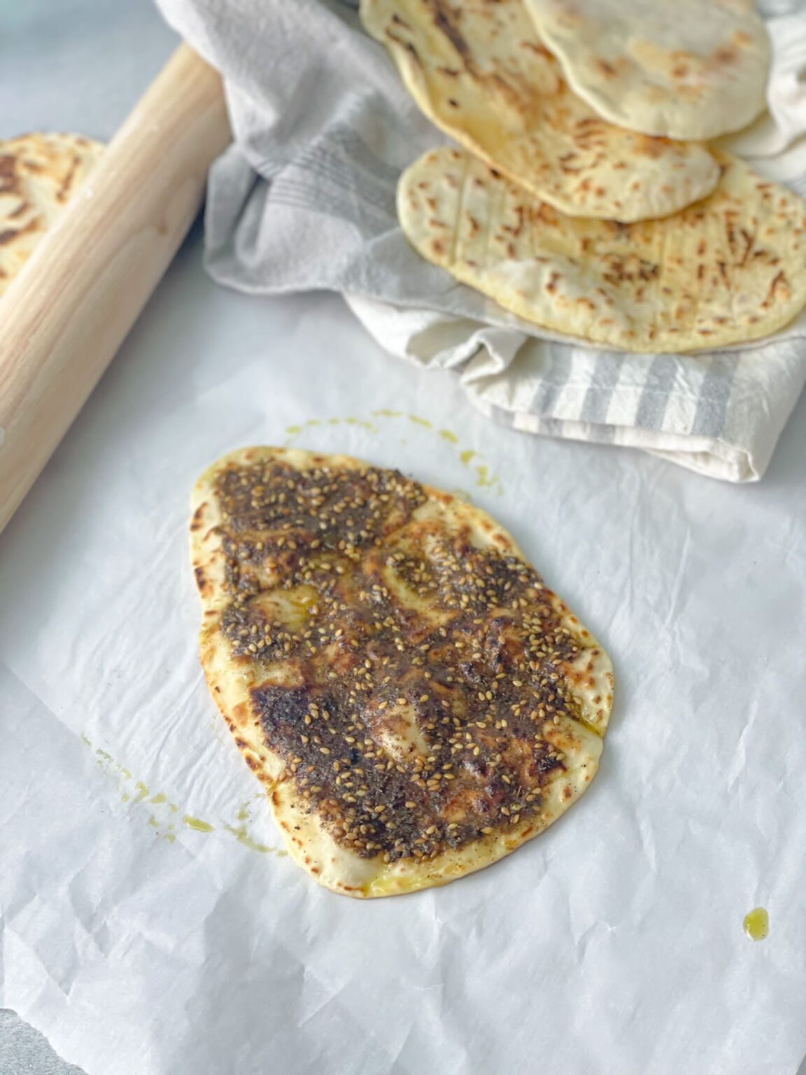 TasteGreatFoodie GlutenFree Zaatar Flat Bread (No Yeast) Bread