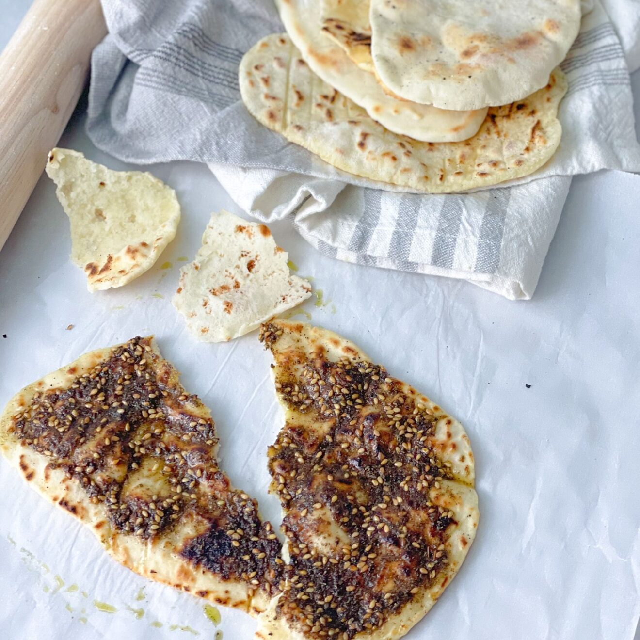 TasteGreatFoodie GlutenFree Zaatar Flat Bread (No Yeast) Bread