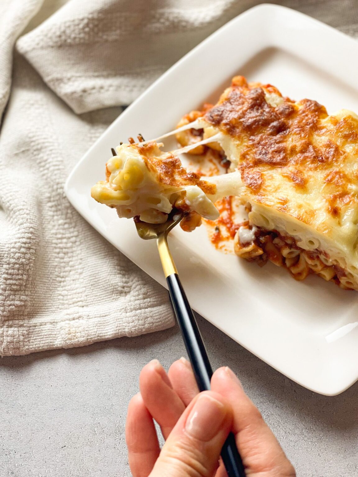 TasteGreatFoodie Béchamel Pasta Bake (Macarona Béchamel) Beef