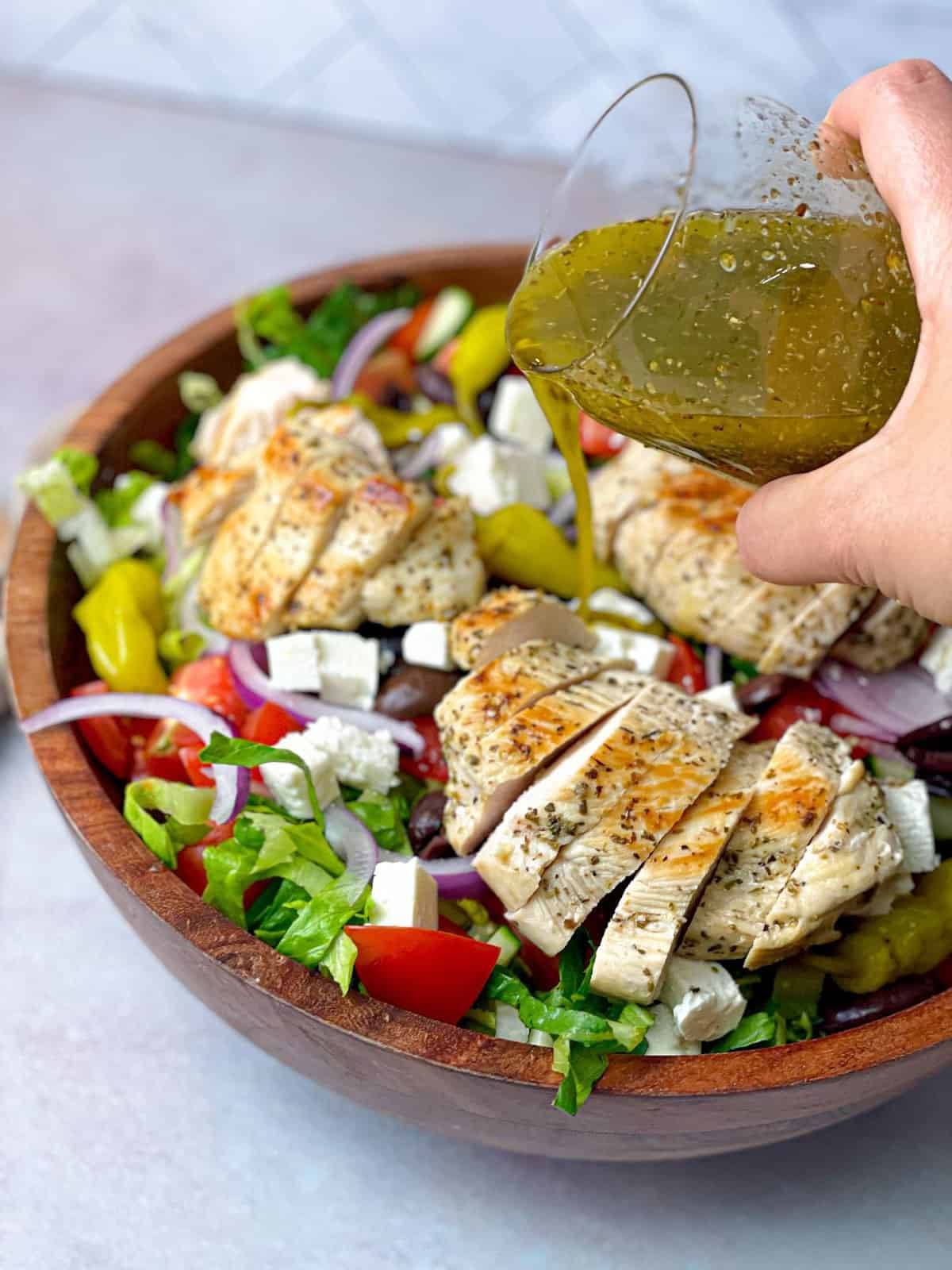 TasteGreatFoodie Greek Salad with Marinated and Grilled Chicken Recipe Salads