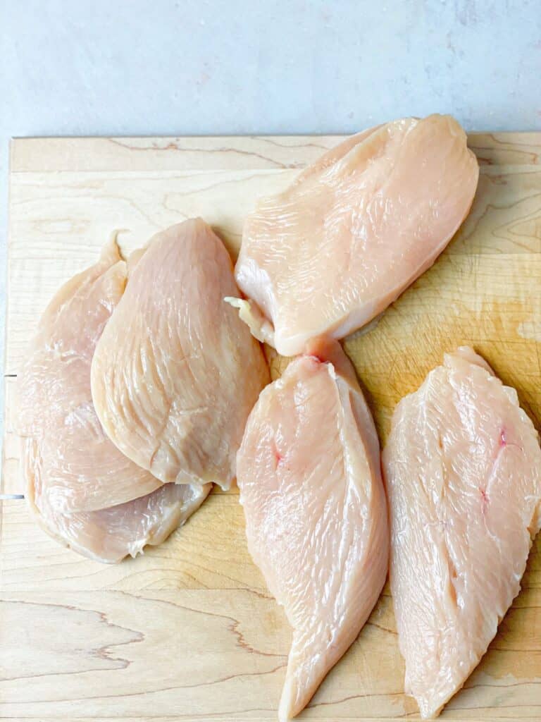 Chicken breasts ready to be marinated 