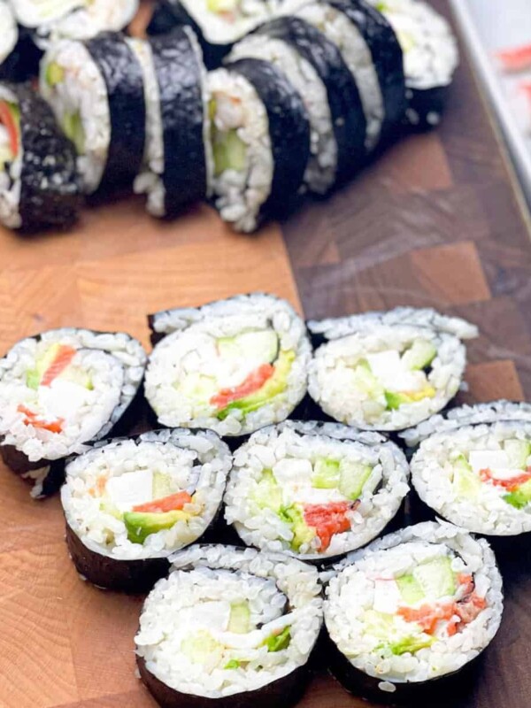 Homemade sushi rolls.