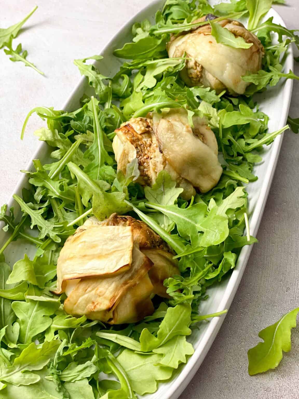 Roasted Eggplant with Burrata Salad Recipe TasteGreatFoodie