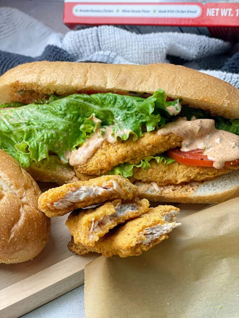 Best chicken sub sandwich with lettuce, tomato, and tart remoulade sauce is the best idea for a quick tasty dinner.