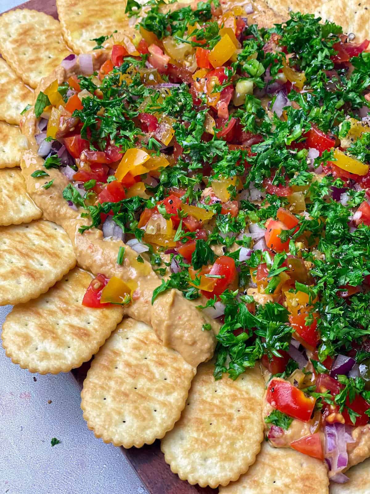 TasteGreatFoodie Layered Hummus Veggie Dip Recipe Dips