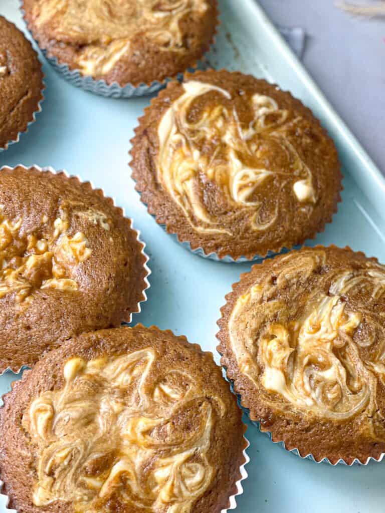 You won't be able to resist these moist pumpkin muffins loaded with pumpkin flavor and creamy cream cheese.
