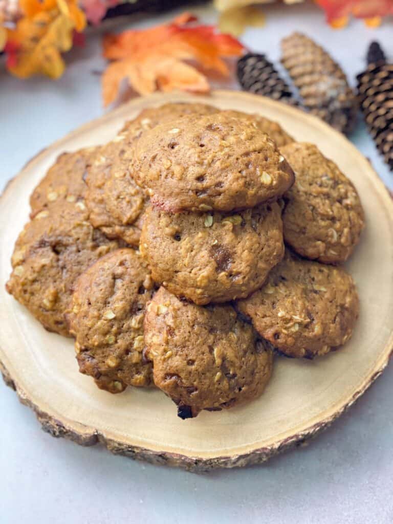 Baked pumpkin puree cookies that are easy to make.