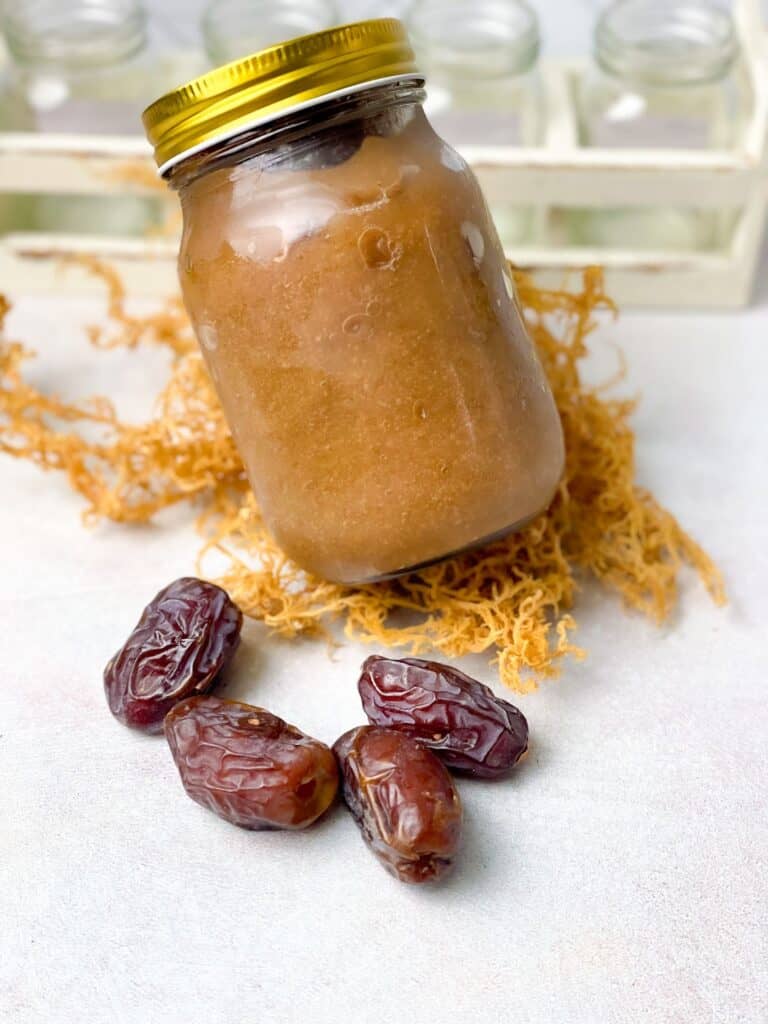 handmade sea moss gel with some dates that give it sweetness. A superfood that has countless benefits