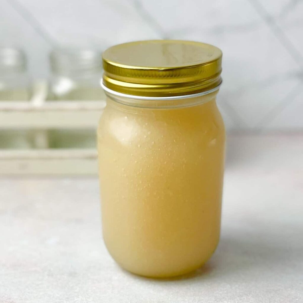 sea moss gel in a transparent jar