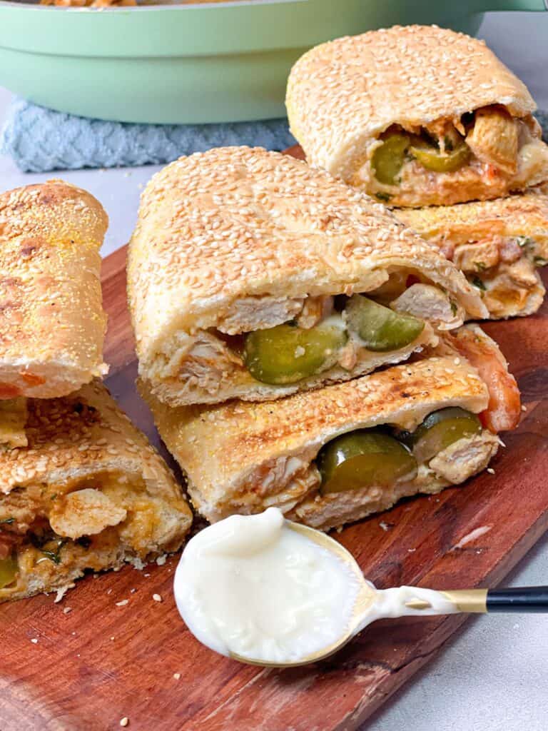 Chicken Sub Sandwich with Garlic Aioli Sauce