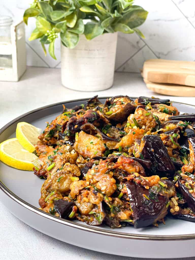 A mouthwatering recipe of spicy eggplants cilantro that is a bliss and would keep everyone satisfied and full!