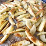 baked french fries in a pan