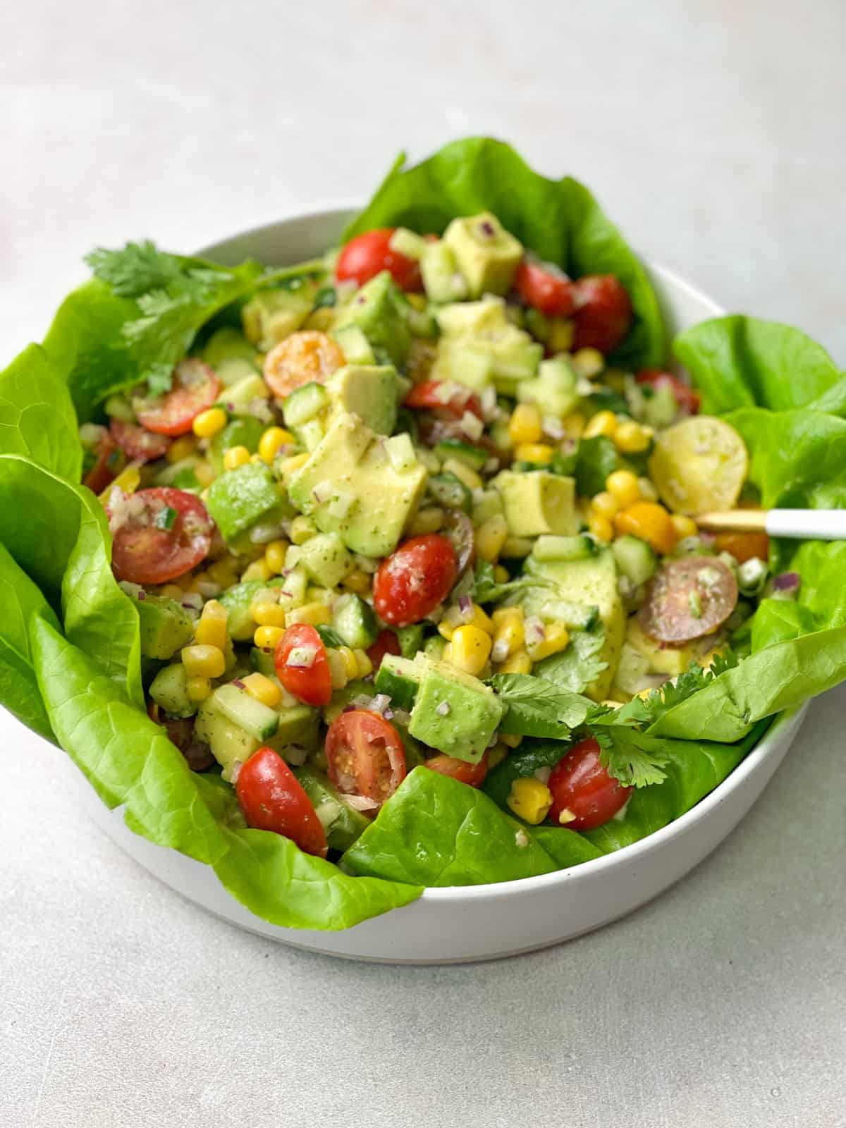 TasteGreatFoodie - Avocado Salad with Cilantro Lime Dressing - Sauces