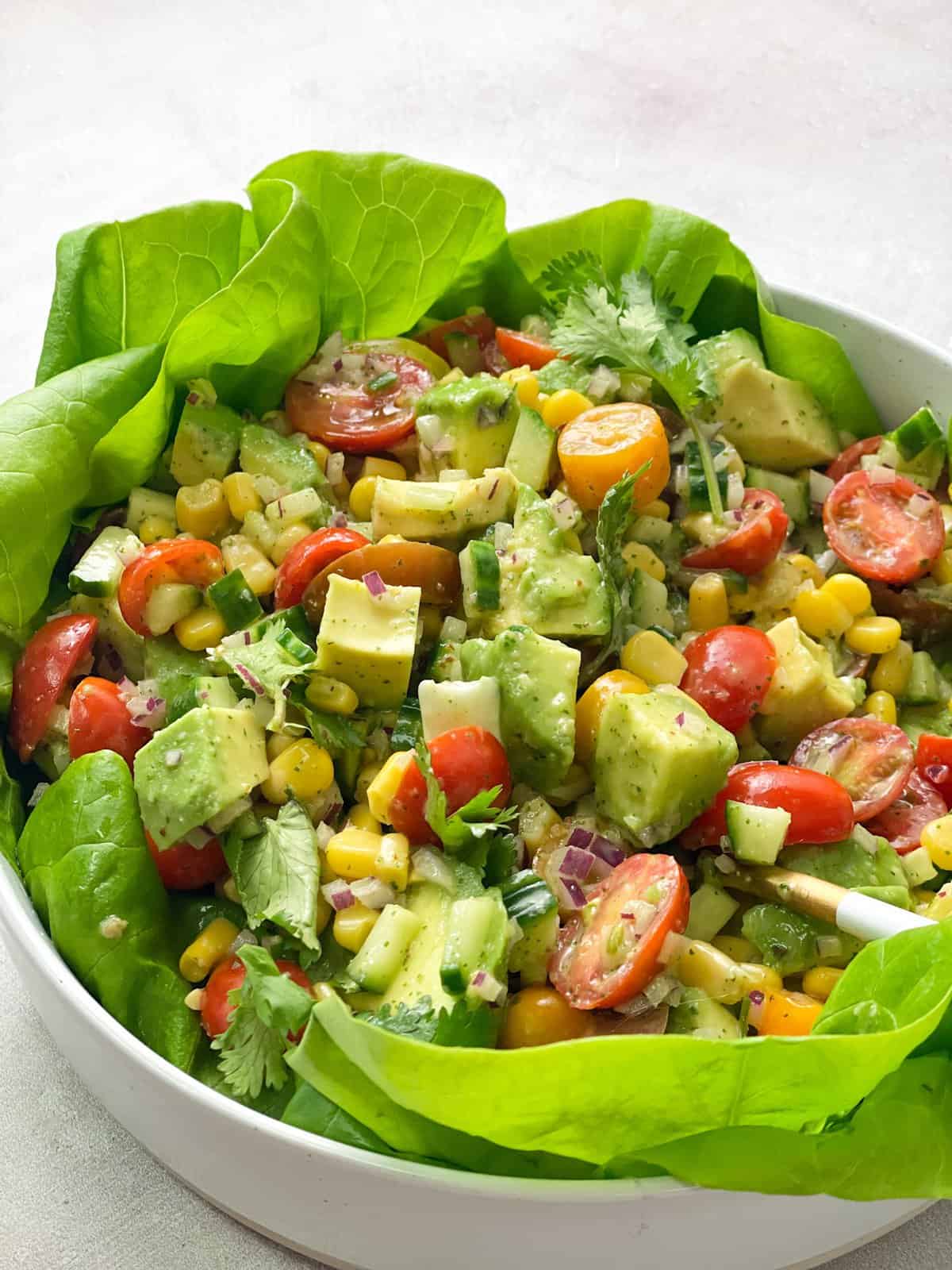 TasteGreatFoodie - Avocado Salad with Cilantro Lime Dressing - Sauces