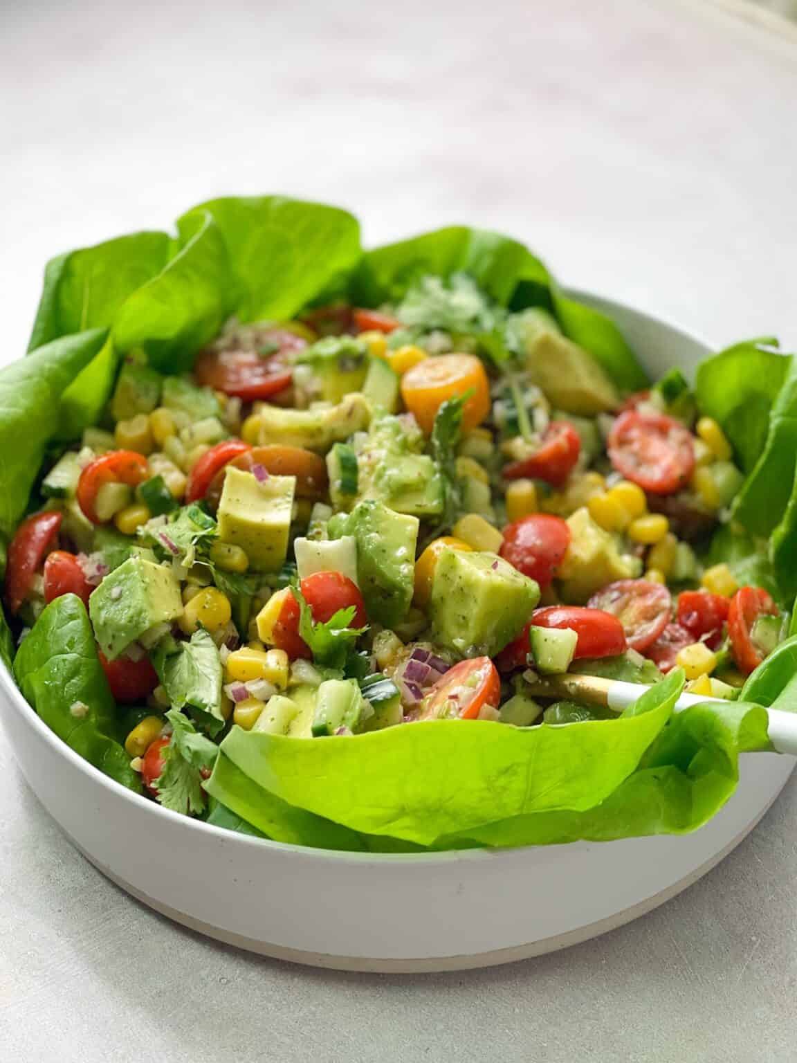 TasteGreatFoodie - Avocado Salad with Cilantro Lime Dressing - Sauces