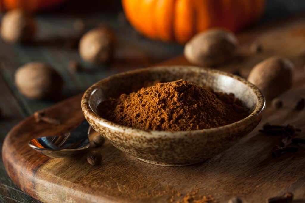 Organic Raw Pumpkin Spice with Cinnamon Allspice Nutmeg and Ginger