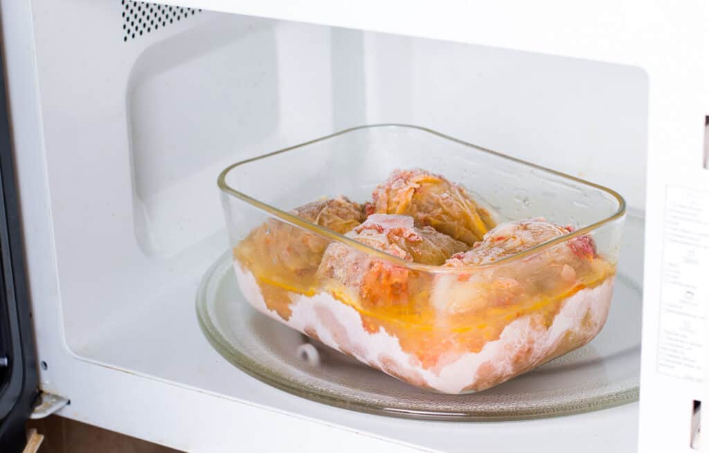 Your microwave is perfect for defrosting your chicken when you're in a rush!