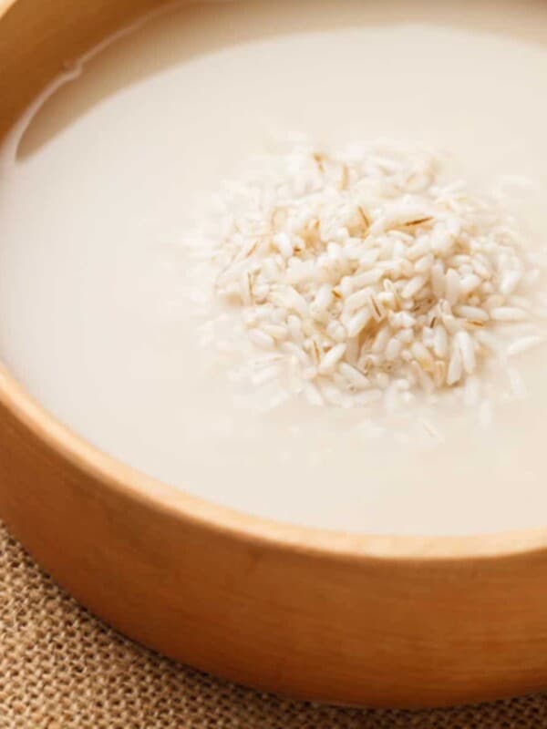 delicious rice water in a bowl