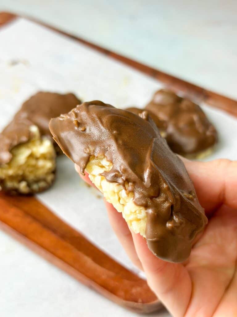 almond joy bars with crunchy almonds and a delicious chocolate topping