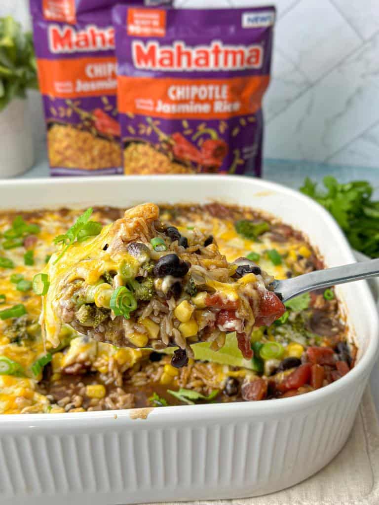 A spoonful of cheesy and satisfying chipotle casserole recipe