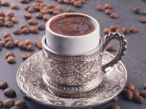 Turkish coffee shops cup