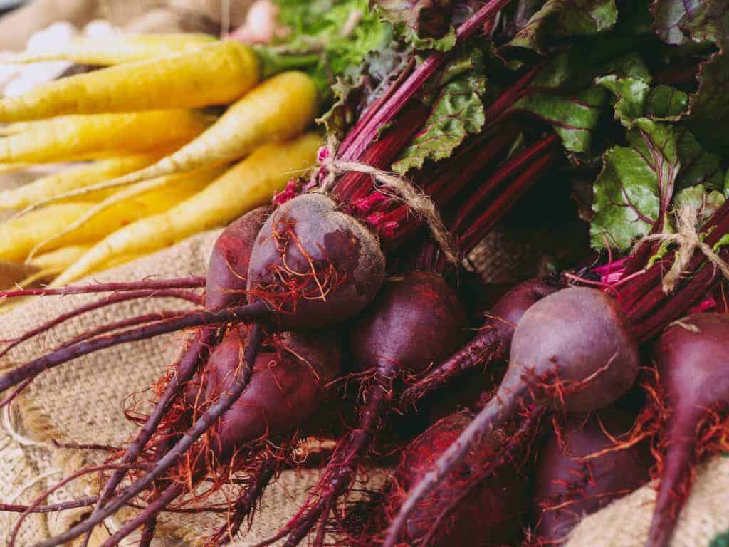 yellow and purple beets