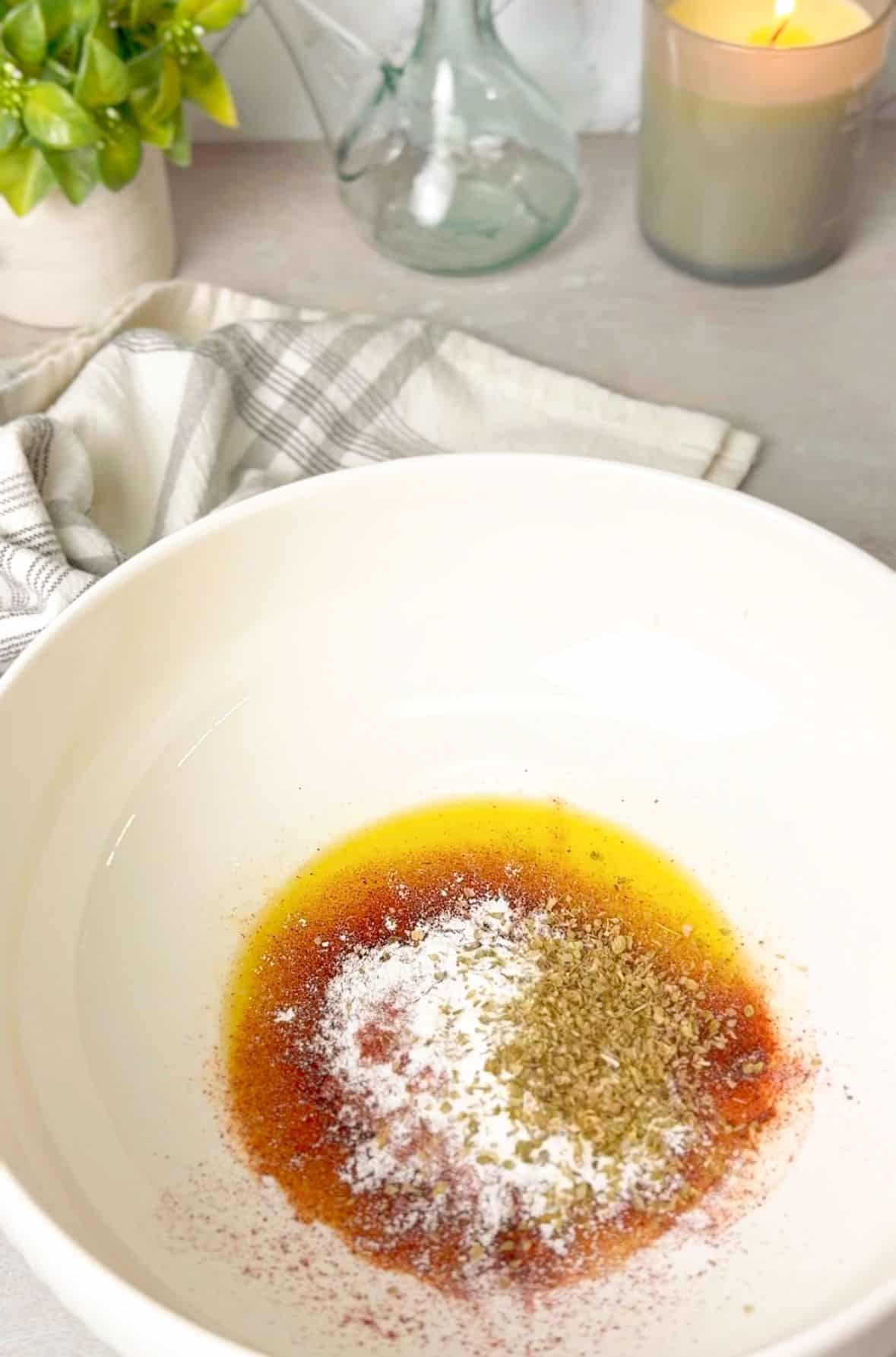 preparing the bbq chicken marinade