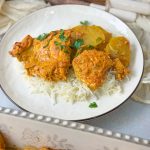 chicken potato and rice dish made with tikka masala