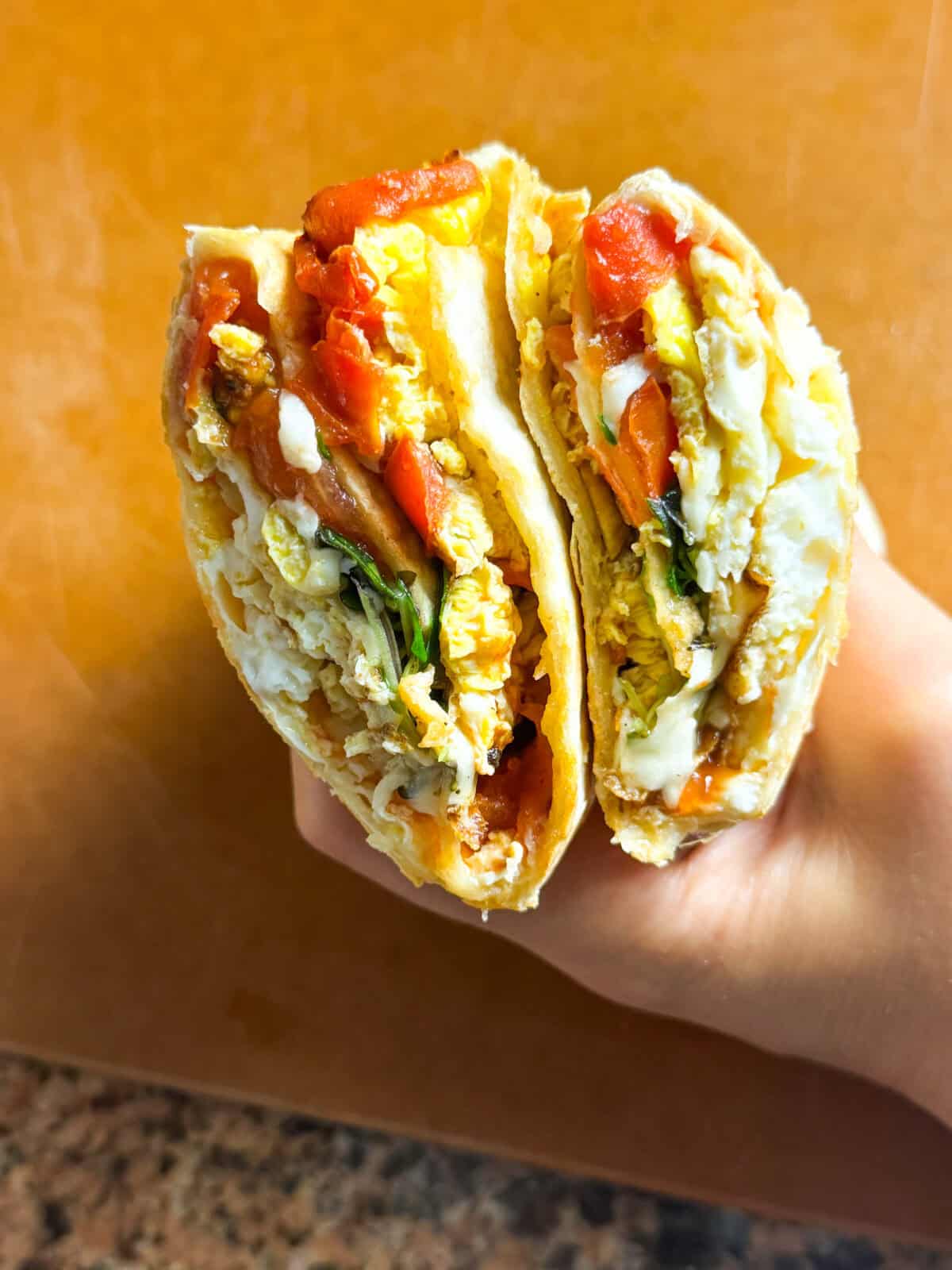 high protein tortilla egg wrap
